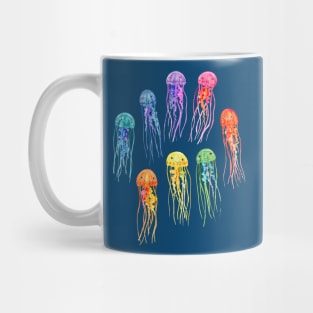 Rainbow Watercolor Jellies Mug